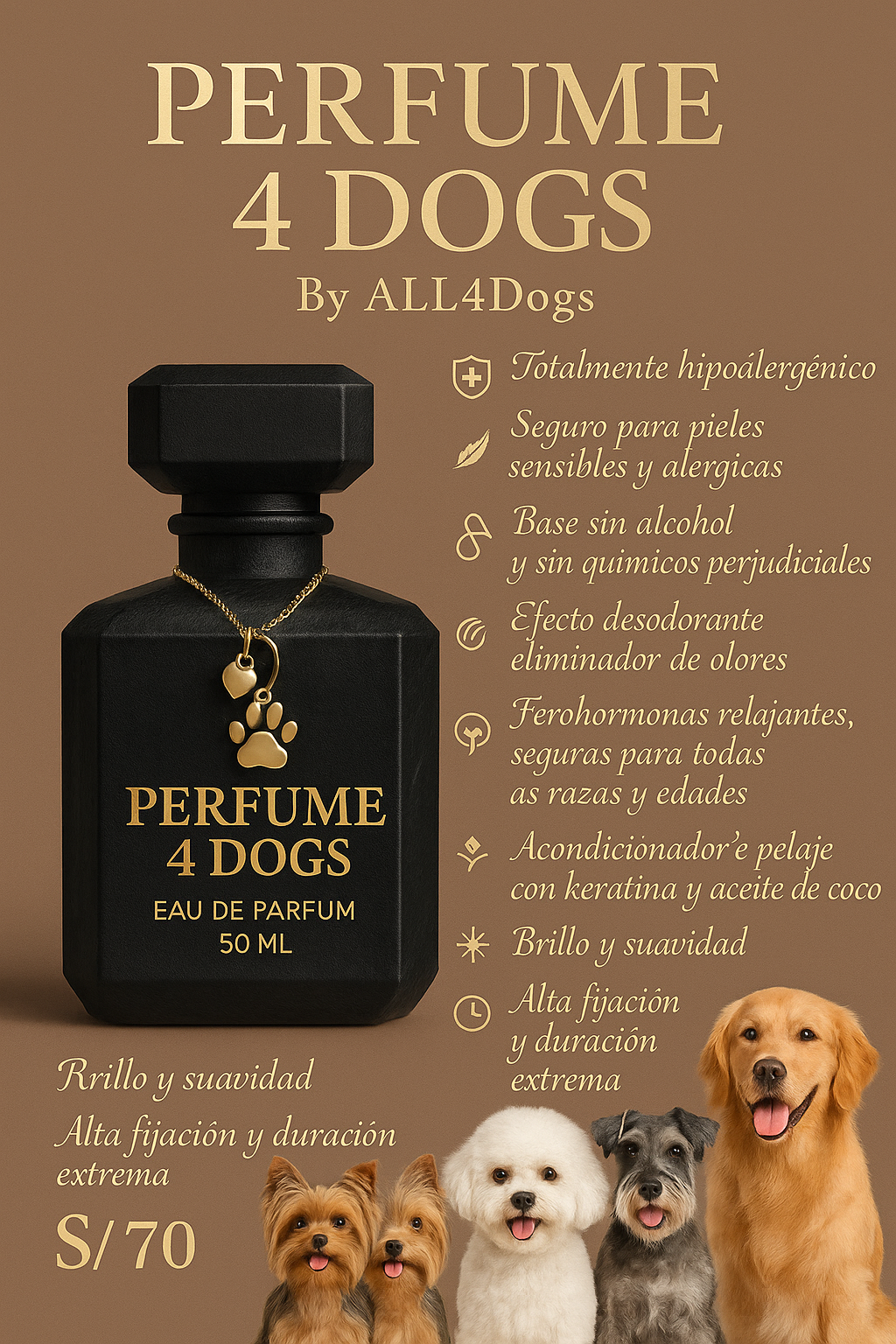 Perfume4Dogs Eau de Parfum para perros 50 ml